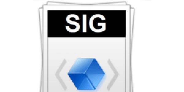 Как открыть файл с расширением SIG?